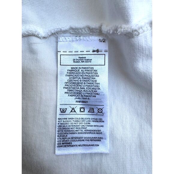 ANINE BING x Reebok Chalk Cotton Athletic Elbow-length Sleeves T-shirt Size L - Picture 10 of 11